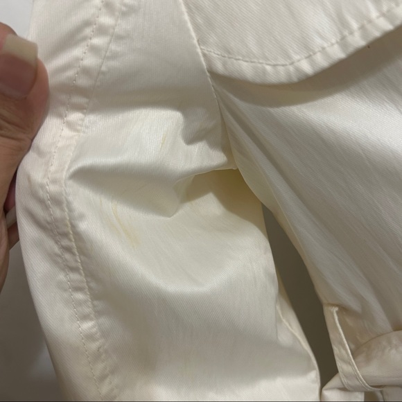 Nine West Pearl White Buttoned Belted Coat - Picture 16 of 16